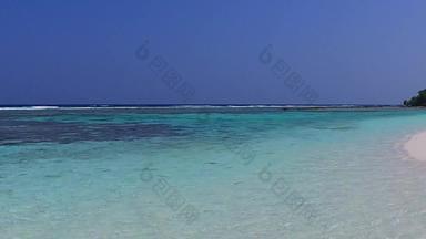白天旅游天堂环礁湖海滩旅程蓝色的环礁湖白色桑迪背景日出